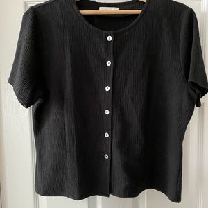 Oak + Fort button up crop top